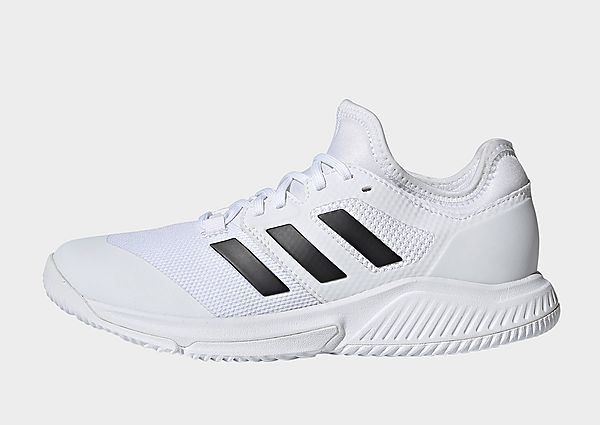 adidas Chaussure Court Team Bounce Indoor - Cloud White / Core Black / Silver Metallic, Cloud White