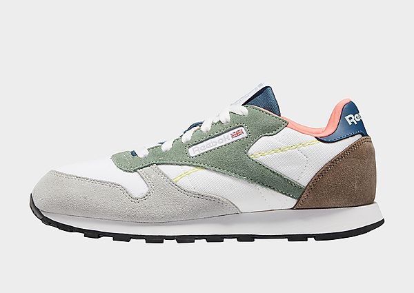 Reebok classic leather - Cloud White / Harmony Green / Brave Blue, Cloud White / Harmony Green / Bra