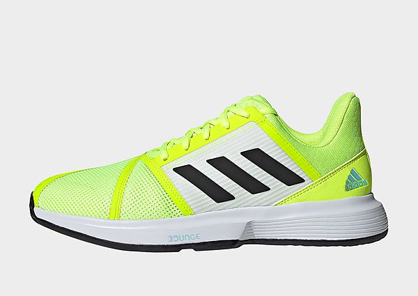 adidas Chaussure CourtJam Bounce - Solar Yellow / Core Black / Hazy Sky, Solar Yellow / Core Black /