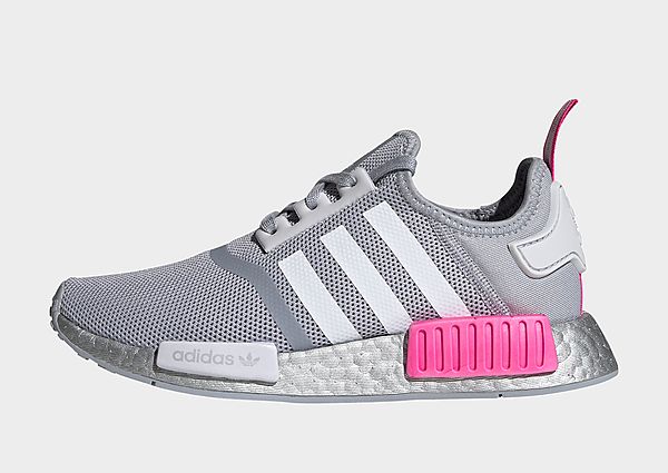 adidas Originals Chaussure NMD_R1 - Halo Silver / Cloud White / Screaming Pink, Halo Silver / Cloud