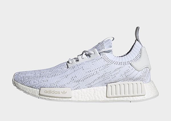 adidas Originals Chaussure NMD_R1 Primeknit - Cloud White / Cloud White / Grey One, Cloud White / Cl