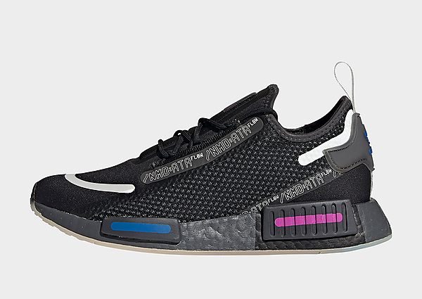 adidas Originals Chaussure NMD_R1 Spectoo - Core Black / Grey Six / Glow Blue, Core Black / Grey Six
