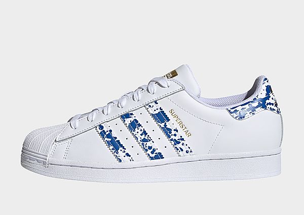 adidas Originals Chaussure Superstar - Cloud White / Blue / Gold Metallic, Cloud White / Blue / Gold