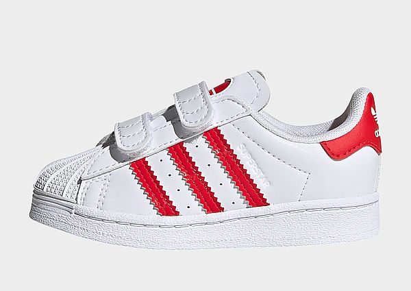 adidas Originals Chaussure Superstar - Cloud White / Vivid Red / Cloud White, Cloud White / Vivid Re