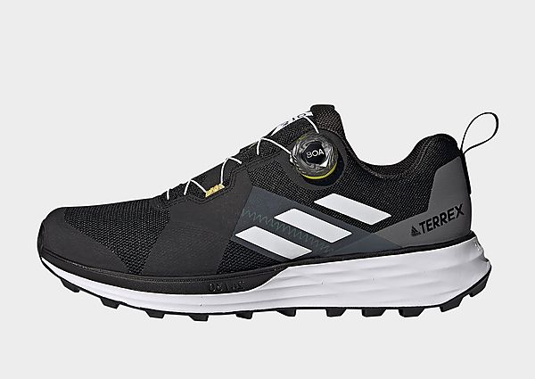 adidas Chaussure Terrex Two BOA Trail Running - Core Black / Crystal White / Solar Yellow, Core Blac