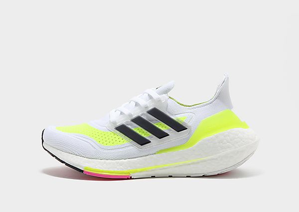 adidas Chaussure Ultraboost 21 - Cloud White / Core Black / Solar Yellow, Cloud White / Core Black /