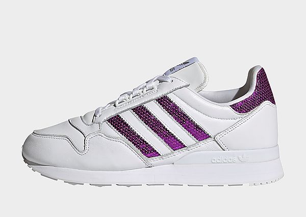 adidas Originals Chaussure ZX 500 - Cloud White / Shock Purple / Cloud White, Cloud White / Shock Pu