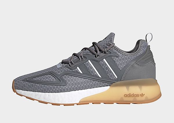 adidas Originals Chaussure ZX 2K Boost - Grey Three / Cloud White / Gum, Grey Three / Cloud White /