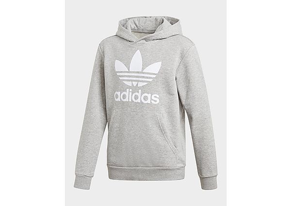 adidas Originals Sweat-shirt à capuche Trefoil - Medium Grey Heather / White, Medium Grey Heather /