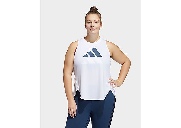 adidas Débardeur 3 Bar Logo (Grandes tailles) - White / Crew Red / Crew Navy, White / Crew Red / Cre