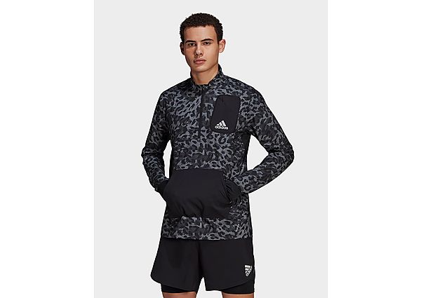 adidas Veste Fast Primeblue Half-Zip Graphic - Grey Four / Multicolor, Grey Four / Multicolor