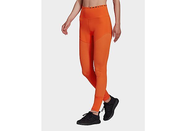 adidas Originals Tight Karlie Kloss Mesh High-Waist Long - Active Orange, Active Orange