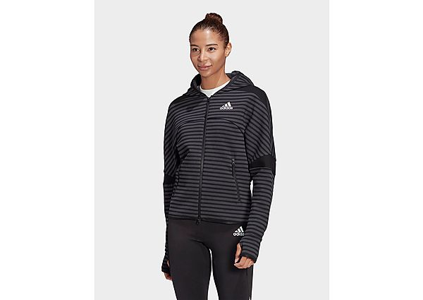 adidas Veste à capuche Z.N.E. Sportswear Stripe Allover-Print - Black / Grey, Black / Grey