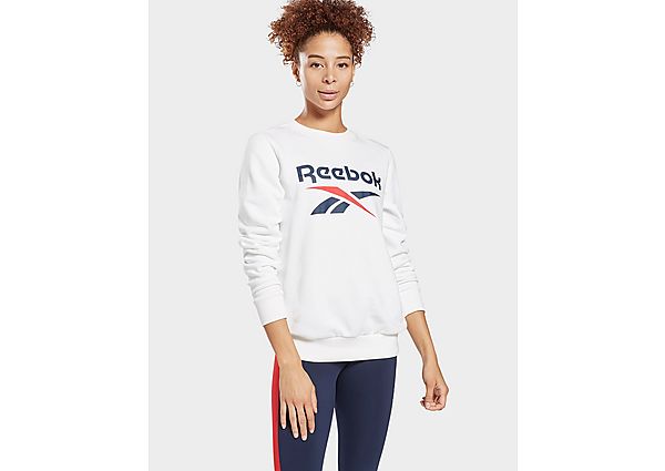 Reebok sweat à col rond reebok identity logo french terry - White, White