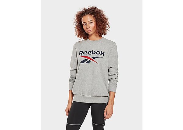 Reebok sweat à col rond reebok identity logo french terry - Medium Grey Heather, Medium Grey Heather