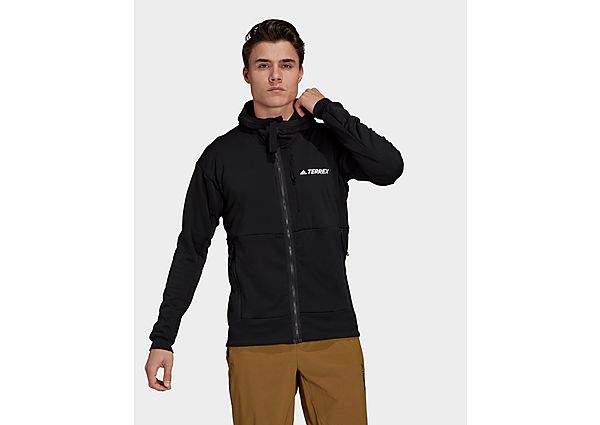adidas Veste de randonnée Terrex Tech Flooce Hooded Fleece - Black, Black