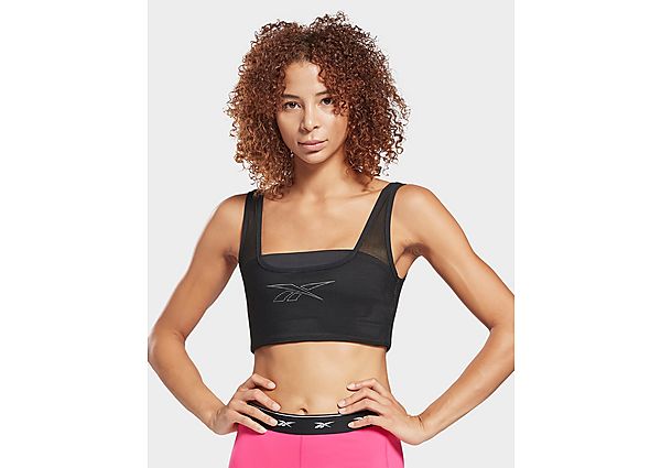 Reebok brassière de sport en mesh studio - Black, Black