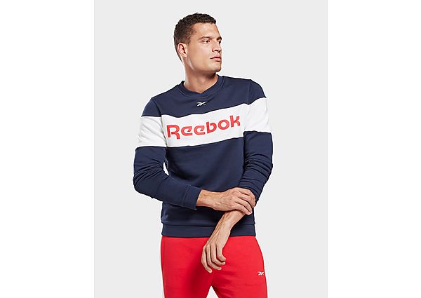 Reebok sweat à col rond avec logo linéaire training essentials - Vector Navy, Vector Navy
