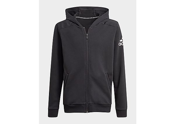 adidas Veste à capuche Logo Full-Zip - Black / White, Black / White