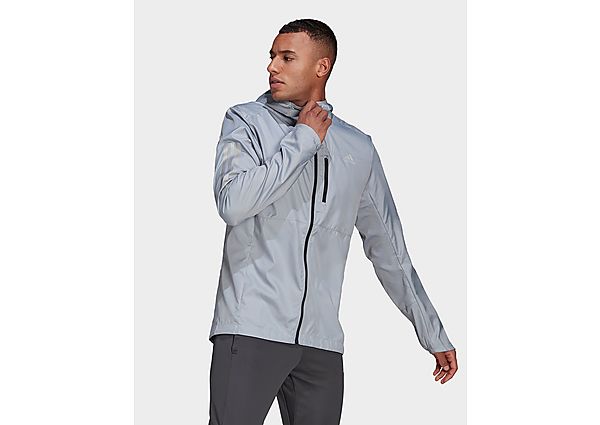 adidas Veste Own the Run Hooded Wind - Halo Silver, Halo Silver