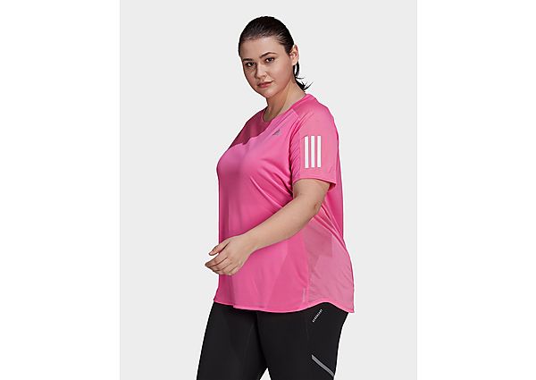 adidas T-shirt Own the Run (Grandes tailles) - Screaming Pink, Screaming Pink