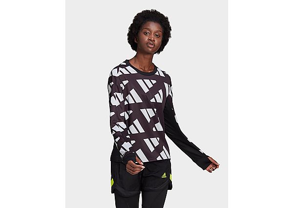 adidas Sweat-shirt Own The Run Celebration - Black / White, Black / White