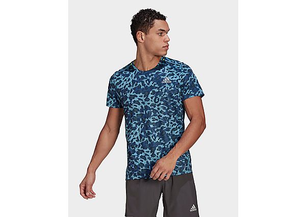 adidas T-shirt Fast Primeblue Graphic - Hazy Blue, Hazy Blue