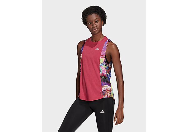 adidas Débardeur Own The Run Floral - Wild Pink, Wild Pink