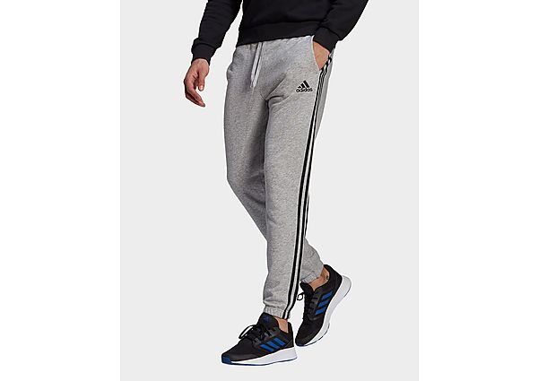 adidas Pantalon Essentials French Terry Tapered 3-Stripes - Medium Grey Heather / Black, Medium Grey