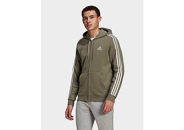adidas Veste à capuche Essentials Fleece 3-Stripes Full-Zip - Grey, Grey