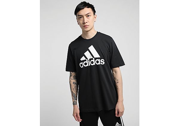 adidas T-shirt Essentials Big Logo - Black / White, Black / White