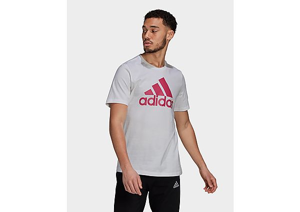 adidas T-shirt Essentials Big Logo - White / Pink, White / Pink