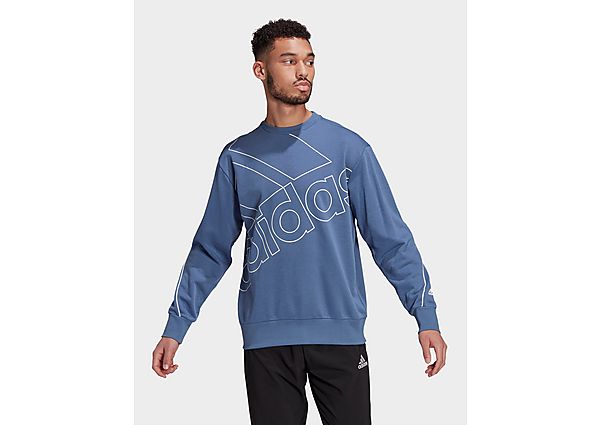 adidas Sweat-shirt Giant Logo (Non genré) - Crew Blue / White, Crew Blue / White