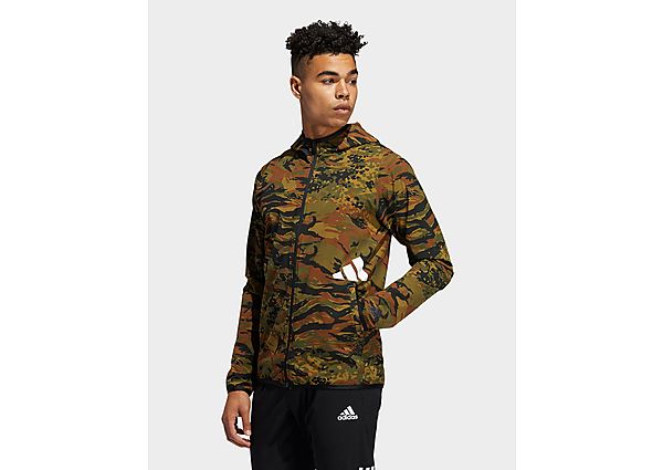adidas Sweat-shirt à capuche FreeLift Camouflage Training - Wild Pine, Wild Pine