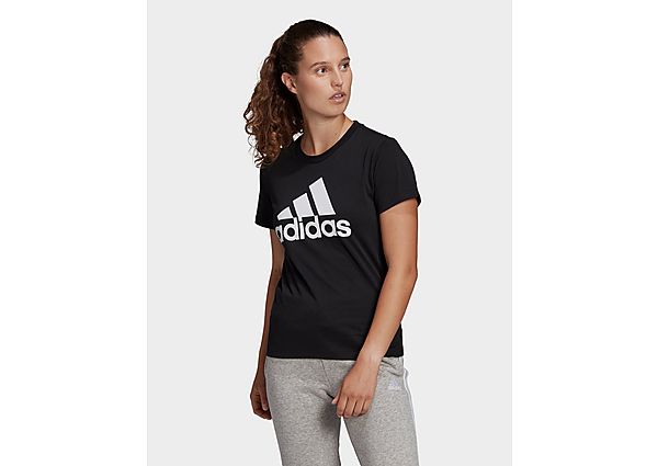 adidas T-shirt LOUNGEWEAR Essentials Logo - Black / White, Black / White