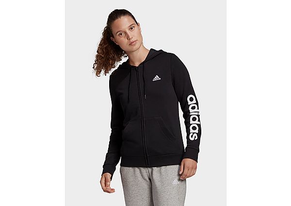 adidas Veste à capuche Essentials Logo Full-Zip - Black / White, Black / White
