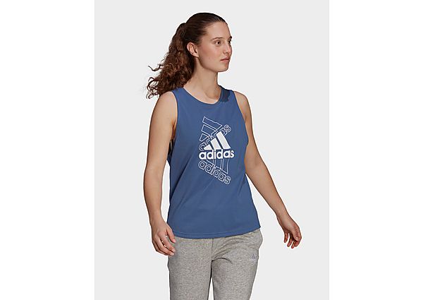 adidas Débardeur Essentials Stacked Logo - Crew Blue, Crew Blue