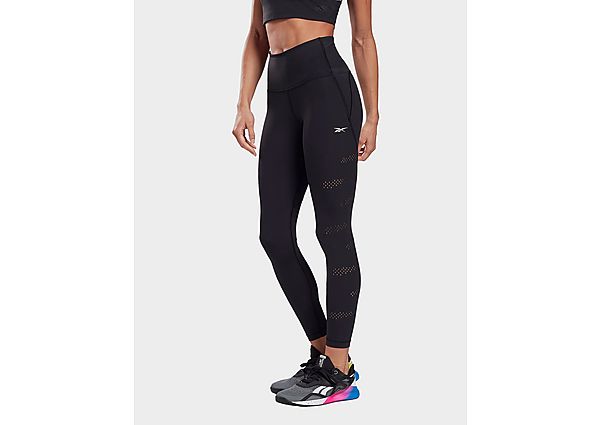 Reebok legging perforé taille haute lux perform - Black, Black