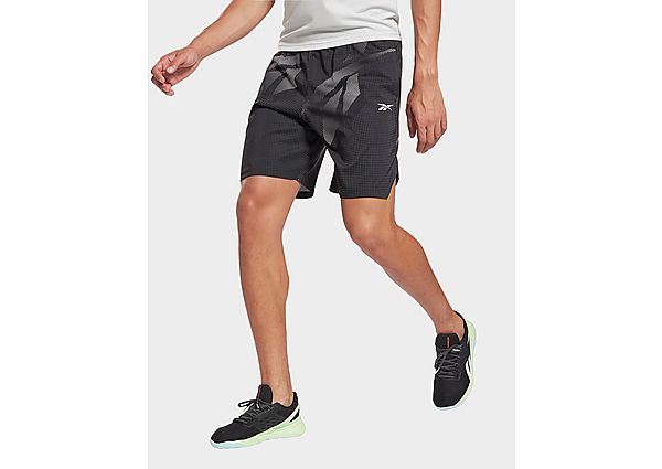 Reebok short workout ready avec imprimé intégral - Black, Black