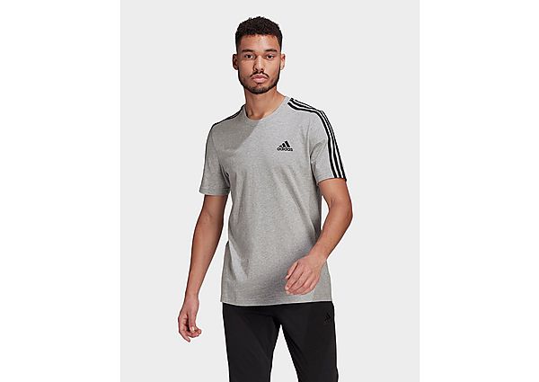 adidas T-shirt Essentials 3-Stripes - Medium Grey Heather, Medium Grey Heather