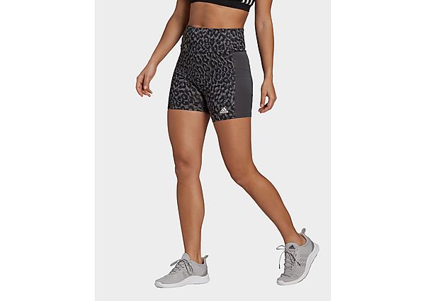 adidas Cuissard Designed to Move AEROREADY Leopard Print - Grey Four / Grey Six, Grey Four / Grey Si