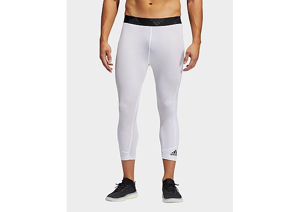 adidas Collant Techfit 3/4 - White, White