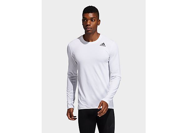 adidas T-shirt Techfit Compression Long Sleeve - White, White