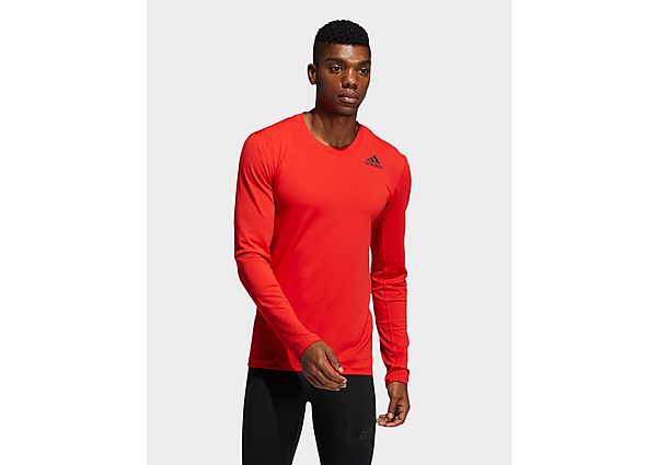 adidas T-shirt Techfit Compression Long Sleeve - Vivid Red, Vivid Red