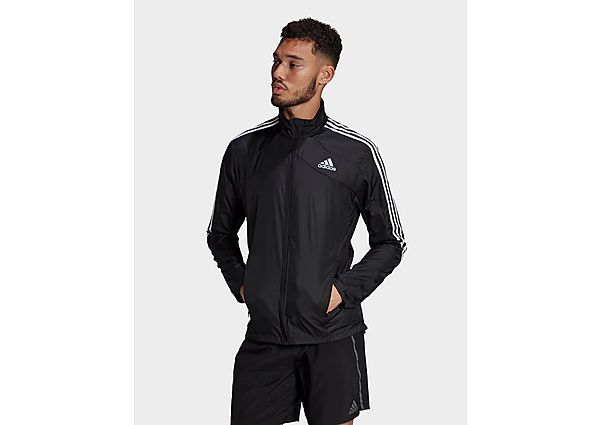 adidas Veste Marathon 3-Stripes - Black / White, Black / White
