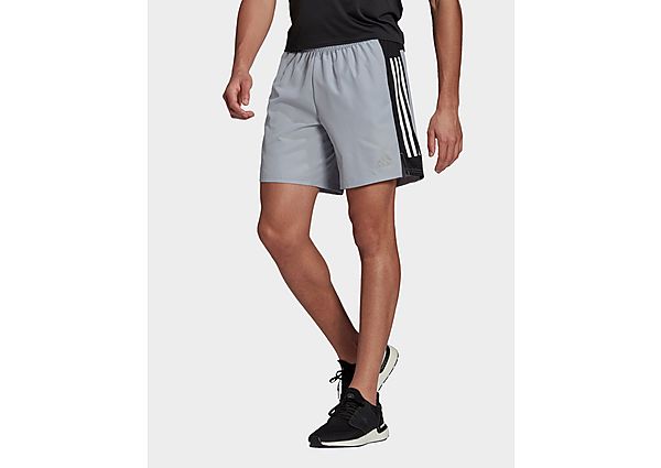 adidas Short Own The Run 3-Stripes - Halo Silver / Black, Halo Silver / Black