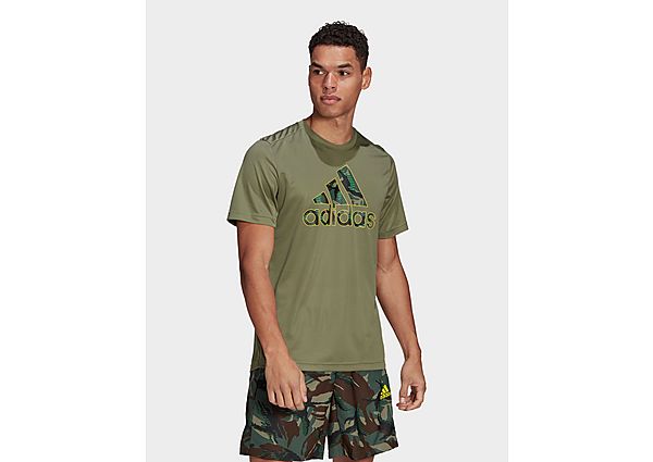 adidas T-shirt Designed 2 Move Camouflage Graphic AEROREADY - Grey, Grey