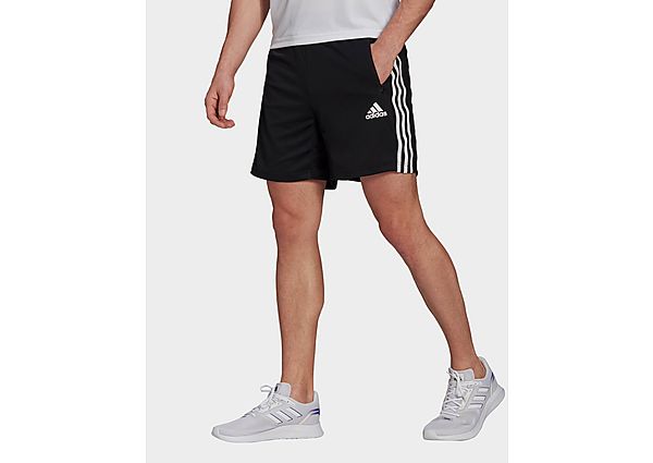 adidas Short Primeblue Designed To Move Sport 3-Stripes - Black / White, Black / White