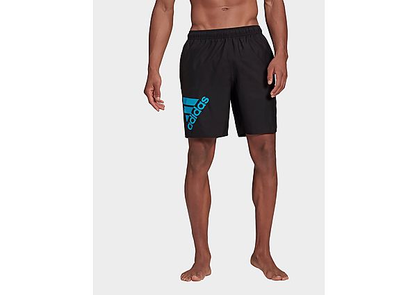 adidas Short de bain Classic-Length Logo - Black / Shock Cyan, Black / Shock Cyan