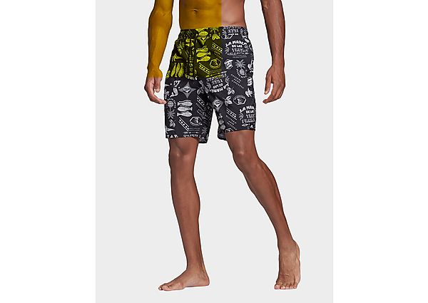 adidas Short de bain Classic Length Graphic - Black / White, Black / White